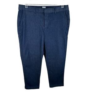 Gap Dark Wash Mid Rise Slim City Crop‎ Lightweight Cropped Denim Jeans Size 8